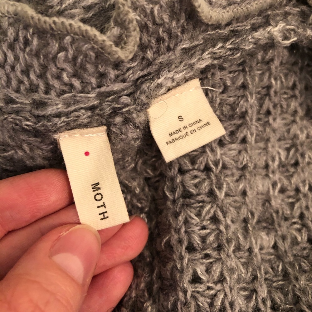 🌷🌷Moth Rocia Wool Ruffle Oversized Sweater SZ S - Picture 6 of 7